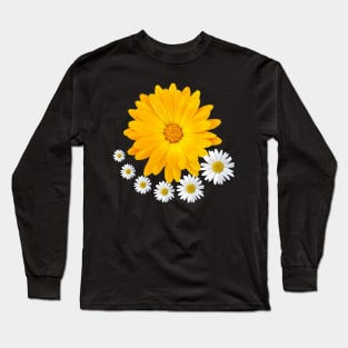 Marigold Daisy Flower Daisy Floral Long Sleeve T-Shirt